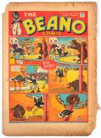 The Beano Comic No. 18 (26/11/1938). Roppant ritka brit képregény, kissé viseletes állapotban, töredezett szélekkel, a sarkainál hiánnyal, de a beltartalma ép és hiánytalan. / The Beano Comic No 18 (26/11/1938) Very rare issue of the British comic, graded as fair condition with a bit of dark tanning, brittled edges and some obvious loss especially at the down-right corner but no missing pages and no harm of the comic strips themselves.