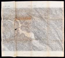 cca 1910-20 Vegyes katonai térképek, 4db, (Prizren, Scutari, Ljubljana, Skoplje), különböző méretben...