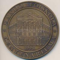 1998. &quot;Kandó Főiskola Centenárium&quot; egyoldalas Br érem (61mm) T:2