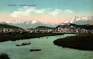 Ljubljana, s kamniskimi planinami / the city and the Kamnik Alps