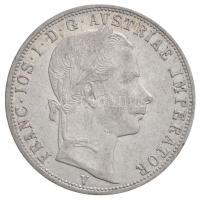 Ausztria 1864V 1Fl Ag "Ferenc József" Velence T:2 kis ph. Austria 1864V 1 Florin Ag "Franz Joseph" Venice C:XF small edge error Krause KM# 2219