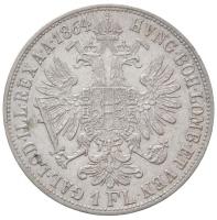 Ausztria 1864V 1Fl Ag "Ferenc József" Velence T:2 kis ph.
Austria 1864V 1 Florin Ag "...