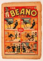 The Beano Comic No. 4 (20/08/1938). Roppant ritka brit képregény, kissé viseletes állapotban, töredezett szélekkel, a sarkainál hiánnyal, de a beltartalma ép és hiánytalan. / The Beano Comic No. 4 (20/08/1938). Extremely rare issue of the British comic, graded as fair condition with a bit of dark tanning, brittled edges and some obvious loss especially at the up-right corner of the cover page. No missing pages, no harm of the comic strips themselves and also no trace of any restoration.