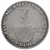 Mexikó 1968. "XIX. nyári olimpiai játékok" Ag emlékérem (49,95g/0.999/45mm) T:2 patina
Me...