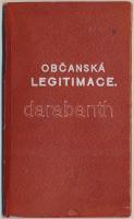 1921 Csehszlovák arcképes igazolvány. Ritka! Hátsó fedőborító foltos,  pp.:8, 14x8cm