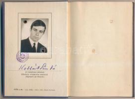 1969 Hajós szolgálati könyv, arcképes,pp.:64, 16x11cm