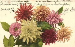 Crysanths flower, Martin Rommel & Co. Hofkunstanstalt No. 562
