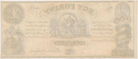 1852. 1Ft "Kossuth bankó" kitöltetlen "H" T:I 
Hungary 1852. 1 Forint "H&q...