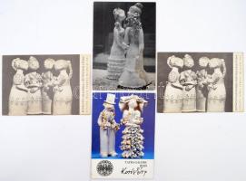1981-82 Kovács keramikusművész kiállítás meghívói, 4db, 21x15cm