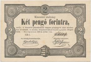 1849. 2Ft "Kincstári utalvány" T:I- Hungary 1849. 2 Forint C:AU Adamo G108