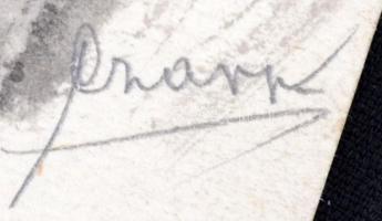 XX. sz. eleje. Olvashatatlan jelzéssel: Görgey Arthúr tábornok. Akvarell, papír. 16x23 cm