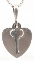 Ezüst nyaklánc medállal, Ag., nettó: 11,2gr., jelzett, 42cm /Silver necklace with pendant, Ag, net. ...