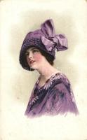 Lady in purple, H. & S., litho (fa)