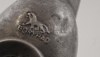 Motoros olajozószelence horgony lemezből, Bonyhád oroszlán címerrel, 33x6 cm