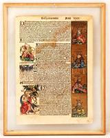 1493 Görög mitológiai jelenetek és bibliai uralkodók szépen színezett fametszetes képei Hartmann Sch...