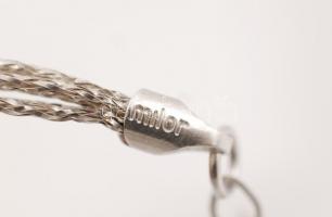 Ezüst nyaklánc medállal és fülbevaló, Ag., nettó: 33,2gr., jelzett, 40cm /Silver necklace with penda...