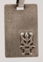 Ezüst nyaklánc medállal, Ag., nettó: 10,4gr., jelzett (francia fémjel), 46cm /Silver necklace with p...