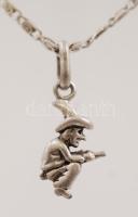 Ezüst nyaklánc medállal, Ag., nettó: 4,1gr., jelzett, 40cm /Silver necklace with pendant, Ag, net. 4...
