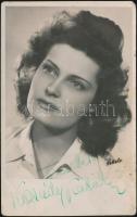 1943 Karády Katalin (1910-1990) színésznő, énekesnő aláírása az őt ábrázoló fotón