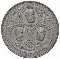 Ausztria 1882. "A J. Schreiber & Neffen Üveggyár 25 éves jubileumára" ón emlékérem (54...