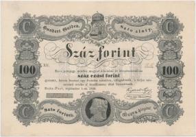 1848. 100Ft "Kossuth bankó" T:III szép papír, apró restaurációs nyomokkal Hungary 1848. 100Ft "Kossuth banknote" C:F fine paper, with small marks of restoration Adamo G114