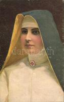 'Unsere Schwester', Red Cross nun, Stengel & Co. No. 29471, s: Wilhelm Hunger