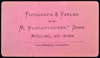 cca 1890 Mauthausen keményhátú fotó / Mauthausen photo. 7x11 cm