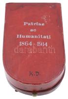 1914. "A Vörös Kereszt II. Osztályú Díszjelvénye" jelzett, zománcozott Ag kitüntetés mells...