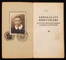 1942-1948 Orvostanhallgató hölgy Kórházi Szolgálati Könyvecskéi. 3 db sok kórház és gyakorlóhely pec...