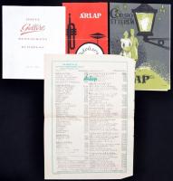 cca 1960 17 db étlap és söralátét a 60-as évekből