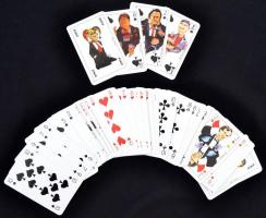 cca 1991 Politikusok karikatúrája francia kártya, eredeti dobozban