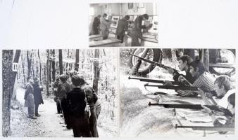 cca 1970-80 Gyakorlati munka különböző középiskolákban, fotók, egy részük az iskola pecsétjével jelz...