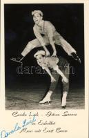 Carola Link korcsolya akrobata aláírása fényképen