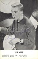 Pete Monti belga énekes aláírása fényképen