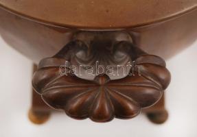 XIX. sz. Jelzett antik orosz szamovár, réz / XIXth century, Russia marked antique samovar. Brass. m:...