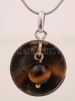 Ezüst nyaklánc medállal, Ag., bruttó: 5,4gr., jelzett, 35cm/ Silver necklace with pendant, Ag, net. ...