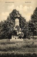 Kecskemét, Katona József szobor - 2 db régi képeslap, egy postázott, egy megíratlan