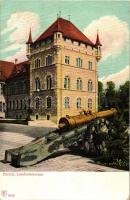 Zürich - 3 db régi, színes városképes képeslap, vasútállomás, múzeum, vegyes minőség / 3 old, colored town view postcards, railway station, museum, mixed quality