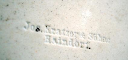 Jos Kratzer & Söhne viaskodó szarvasok, fali kép, kézzel festett, jelzett (mély nyomás), kopás n...