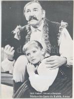 1990 Sinkovits Imre színművész MDF-es propaganda nyomtatványa, 9x13cm