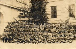 1916 Rottman Jenő és önkéntes társai a tiszti vizsga után, augusztus 31.-én, ismeretlen helyen / Unkown location, August 31, 1916. volunteer Jenő Rottman and his comrades after the officers exam, group photo (EK)