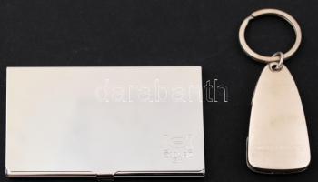 Kis barkács készlet: 1 db zollstock, bicska, 5 fejes csavarhúzó, valamint ÉMÁSZ Rt. ezüstszínű névje...