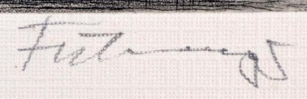 Olvashatatlan jelzéssel: Lánchíd, rézkarc, papír, 7x13cm