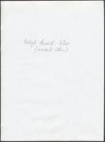 Balogh Rudolf: Népi témájú fotók, 3 db eredet felvétel után készült másolatok, hátoldalon feliratozv...