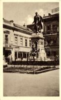 Komárom, Komárno; Városháza, Klapka szobor, Klein Mór üzlete / town hall, statue, shop