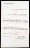 1920 Magyarország Területi Épségének Védelmi Ligájának hivatalos levele fejléces papíron, 34x21cm