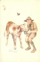 'A cserkész szereti a természetet, jó az állatokhoz...', kiadja a Magyar Cserkészszövetség / Hungarian scout, s: Márton L. (EK)