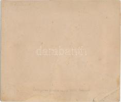 1860 Kecskemét, Kollégiumi Tűzoltó Egylet, kartonra kasírozott fotó, feliratozva, fotó(sérülésasel) ...