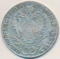 Ausztria 1817A 20kr Ag "I. Ferenc" T:2,2- Austria 1817A 20 Kreuzer Ag "Franz II" C:XF,VF