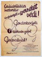 cca 1936 Bp., A Trieszti Általános Biztosító Társulat reklámnyomtatványa, hátoldalon Rotaprint reklá...